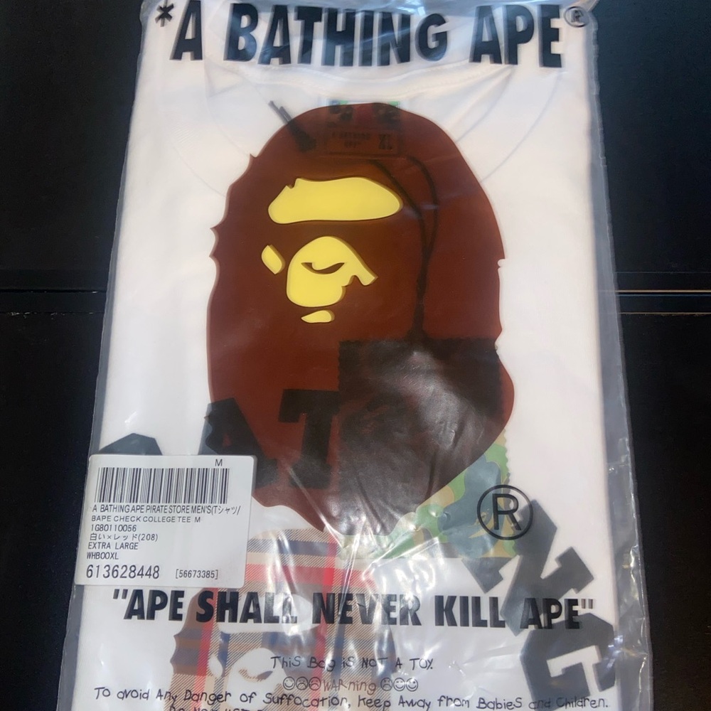 A Bathing Ape X Burberry T-Shirt with Brand New Tag